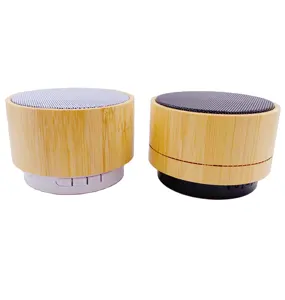 Hot Sale Sustainable Bamboo Wood Music Audio Player Mini Portable Wireless BT 5.0 Speaker