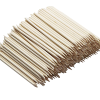 Kit de manucure et nail art réutilisable à double tête avec repousse-cuticules en bois d'oranger lisse et sans épine