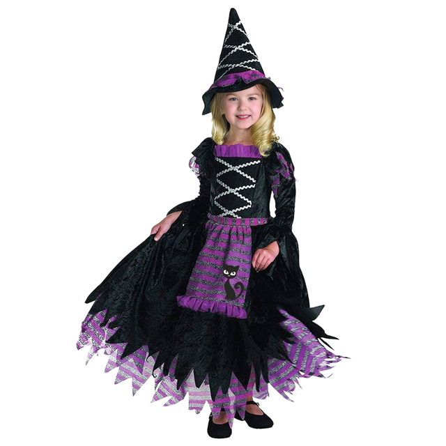 Wholesale Customizable Halloween Party Fairytale Witch Costume for Girls Inspired by Animal TV & Movie Hat