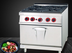 เตาแก๊สทำอาหาร6หัวแบบตั้งพื้นพร้อมเตาอบและตู้สำหรับใช้ในโรงแรม - Product Image 3