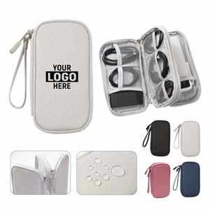 Custom Logo Portable Travel Organizer Hard Case Bag Waterproof Electronics Accessories <b>Storage</b> Case Pouch Digital Cable <b>USB</b> - Product Image 2