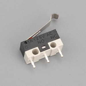 Mini hai chiều Latch <span class=keywords><strong>Micro</strong></span> <span class=keywords><strong>Switch</strong></span> kw03 với thiết bị đầu cuối PCB Chuột chuyển đổi <span class=keywords><strong>Microswitch</strong></span> 1A 125VAC spdt ARC LEVER - Product Image 1