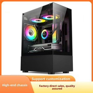 Mini ATX Mid Tower PC chassis máy tính để bàn trường hợp Chứng Khoán e-thể thao Biển xem phòng toàn cảnh bên trong suốt nước làm mát - Product Image 2