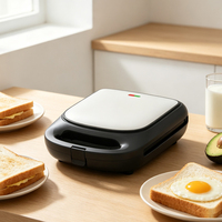 Presse à sandwich 4 tranches 220-240V 1200W, corps froid au toucher, plaques antiadhésives, protection contre la surchauffe, appareil pour petit-déjeuner