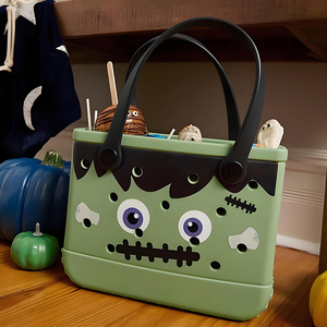 <span class=keywords><strong>Borsa</strong></span> da Spiaggia in EVA con Logo Personalizzato, Stampa <span class=keywords><strong>Vintage</strong></span> di Zucca e Fantasma di Halloween, Impermeabile e di Grande Capacità - Product Image 3