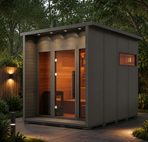 Sauna électrique à vapeur carré noir en cèdre rouge de qualité supérieure, 4-6 personnes, fonctionnement moderne et facile, soulagement de la tension musculaire, marque Sansheng, garantie 1 an - Product Image 2