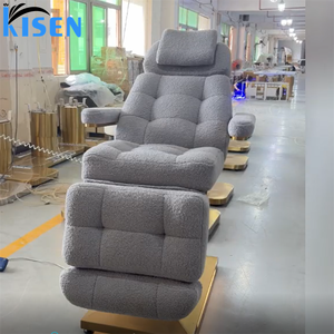 เตียงนวดหน้าแบบเงียบ Kisen พร้อมฐานหมุนได้ ที่วางอุปกรณ์ทำเล็บเท้า ที่นอนสระผมแบบไทย ปรับแต่งสี PU ได้ สำหรับสปา - Product Image 6