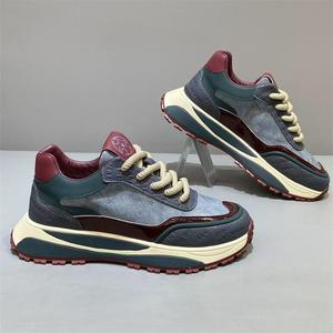 Zapatos Deportivos Casuales 2026, Modernos, Retro, Ligeros, con Punta Redonda, Parte Superior de Tela y Cuero Artificial, Cierre con Cordones, Estilo para Caminar, para Hombre - Product Image 4