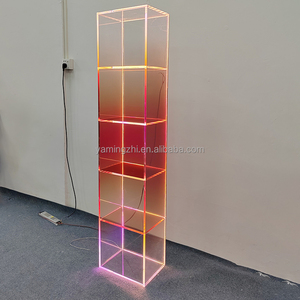 Anpassbare moderne kommerzielle <span class=keywords><strong>LED</strong></span> Light Glow Acryl Werbung <span class=keywords><strong>Display</strong></span> Rack Mehr schicht ige Dekoration Acryl <span class=keywords><strong>Display</strong></span> Regal - Product Image 3