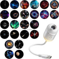 Lampe de nuit Galaxy 2 en 1 360 ° Projecteur LED USB Rotatif Mini HD Premium Ciel Étoilé Lampe d'Ambiance pour Plafond de Chambre et Voiture