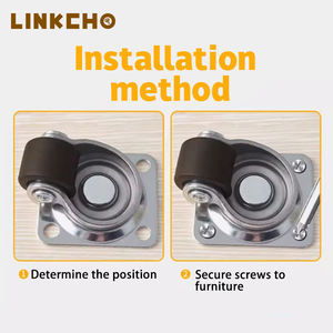 <span class=keywords><strong>Roulettes</strong></span> pivotantes modernes LINKCHO, <span class=keywords><strong>adhésives</strong></span>, en fer, silencieuses, avec frein, sans perçage, pour hôpitaux, petites salles de bain et salons - Product Image 4