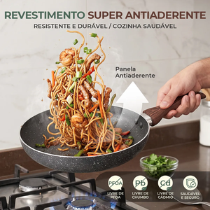 Offre Spéciale – Batterie de Cuisine Moderne en Alliage d'Aluminium avec Revêtement Céramique Effet Marbre, 11 Pièces, Compatible Induction, comprenant Casseroles et Marmites - Product Image 6