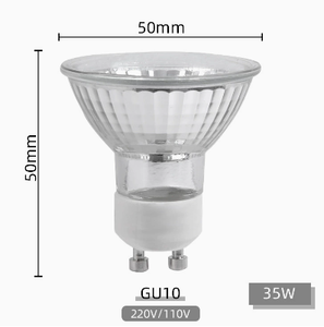 Lampes halogènes <span class=keywords><strong>GU10</strong></span>, éclairage intérieur, ampoule halogène 220-240V, lampe chauffante infrarouge, verre aluminium, <span class=keywords><strong>GU10</strong></span> GZ10, éclairage 2800 <span class=keywords><strong>3200k</strong></span> - Product Image 4