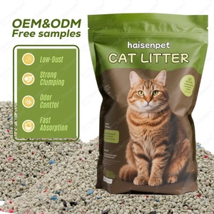 OEM ODM Logo personnalisé Échantillons gratuits Haute qualité Désodorisation longue durée Charbon actif Roche volcanique Bentonite Litière pour chat - Product Image 1