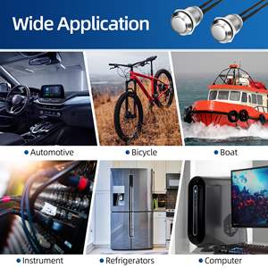 Interruptor de Botón Pulsador de Acero Inoxidable y Aluminio de 12 mm con Contactos Dorados, Protección IP65, Baja Resistencia, Unidad Miniatura de Precisión - Product Image 6