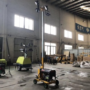Generador diésel compacto montado en remolque con luz de torre de 4m-9m de altura para iluminación de emergencia - Product Image 5