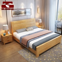 Meuble de chambre double de conception originale, lit double avec fonction de rangement