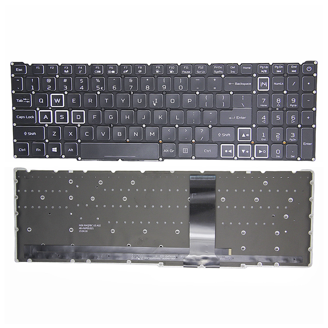 US Layout Backlight Backlit Keyboard for Acer Nitro 5 AN515-45/46/56/57/58 PH315-54 PH515-54 PHN16-71-51 PH315-52 PH315-53 N20C1