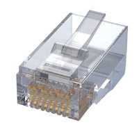 Kabel LAN solusi 24-23awg kawat terhubung ke FTP Keystone Jack + 8P8C Modular Plug CAT6 Converter