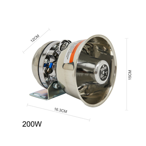 Haut-parleur de sirène de klaxon en acier inoxydable à 3 voies à décibel élevé alarme d'avertissement de véhicule électronique pour l'ambulance d'incendie de flic - Product Image 2