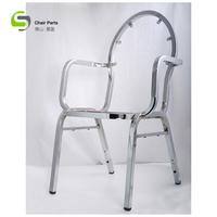 Cadre de chaise de salle à manger en acier brut non fini sans rembourrage en tissu