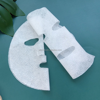 Feuille de masque facial personnalisable DIY jetable en fibre de Tencel à texture gaufrée, anti-brillance, en tissu sec, matière première pour soins de la peau