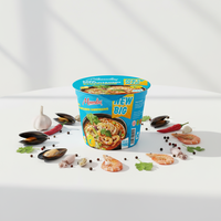 Nouilles instantanées Halal en gros pour OEM, saveur fruits de mer, en bol de 110g