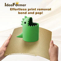 Plaque en acier pour lit chauffant Ideaformer flexible avec revêtement PEI double face 258x258mm, accessoires pour imprimante 3D Bambu Lab X1/P1 Series/A1, 216g