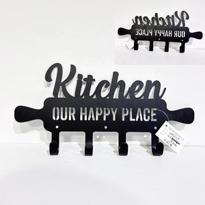 Coffee Modern Metal Hook Coat Hooks <strong>Hat</strong> Hooks Sign Hooks Coat Rack Laser Cut Wall Decor Mount Cloth Hanging Customizable Size - Product Image 4