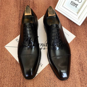 Nuevo modelo de zapatos de cuero grabados Brookes - zapatos formales de negocios británicos para hombre - zapatos Oxford hechos a mano de cuero genuino - Product Image 2