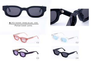 Lunettes de soleil polarisées ovales tendance UV400 2025 Lunettes de soleil épaisses en acétate pour femmes Lunettes de soleil rétro pour hommes Vintage - Product Image 5