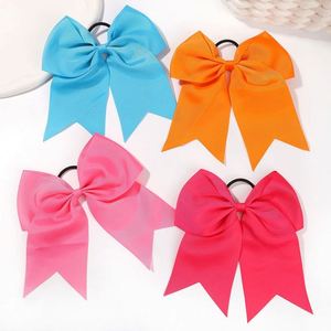 Large Solid Elastic Hairpins with Cartoon Bows New Boutique Baby Girls' Hair Accessories Perfect Gift <b>Synthetic</b> <b>Leather</b> - Product Image 5