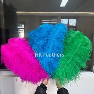Plumes d'autruche blanches de grande taille (50-55 cm, 60-65 cm) en vrac pour décorations de mariage, ornements de bureau blanchis pour la pêche à la mouche - Product Image 4