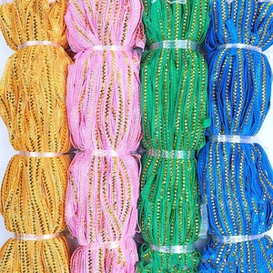 10mm di <span class=keywords><strong>abbigliamento</strong></span> all'uncinetto nastro di pizzo con onda di paillettes bordo della tenda rifinitura 1cm triangolo Costume da ballo cucire tessuto sfuso pizzo - Product Image 4