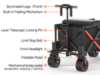 Chariot électrique tout-terrain robuste de 1500 W avec siège, capacité maximale de 771 lb, pour jardin, camping, ferme