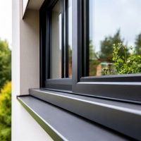 Fenêtre coulissante en aluminium anti-ouragan à 3 rails, directement de l'usine, étanche, double vitrage trempé, sécurité, appartement, balcon