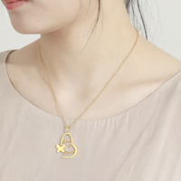 Collar de Eslabones de Acero Inoxidable Chapado en Oro PVD con Nombre Personalizado de Moda para Parejas