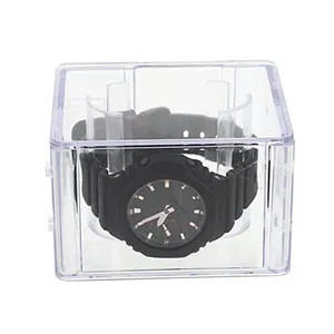 Orologio rettangolare per gioielli C espositore con Clip Tabletops custodia per orologi in plastica singola