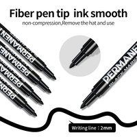 Marqueur permanent Aiye en stock, blanc et noir, à séchage rapide, à base d'huile, stylo marqueur noir pour graffitis, marquage de pneus de voiture et de machines