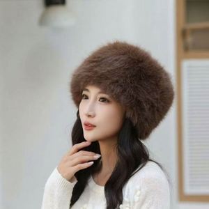 Autumn Winter Women's Mongolian Plush <b>Hat</b> Thickened <b>Warm</b> Faux Fox Fur Fashion Simple Fisherman <b>Hat</b> Winter Bucket <b>Hats</b> - Product Image 5