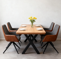 Chaises de salle à manger pivotantes à 360°, chaise ergonomique Lixing, fauteuil en tissu avec pieds en métal rembourrés