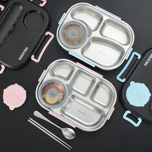 Công suất cao PP + thép không gỉ Bento Hộp Ăn Trưa với dao kéo bát ngăn kín leakproof và chịu nhiệt container thực phẩm - Product Image 3