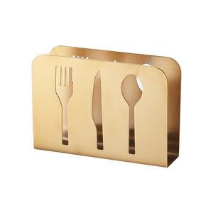 Bars créatifs restaurants porte-serviettes carré vertical gravure <span class=keywords><strong>or</strong></span> dessus de table porte-mouchoirs en acier inoxydable doré - Product Image 1