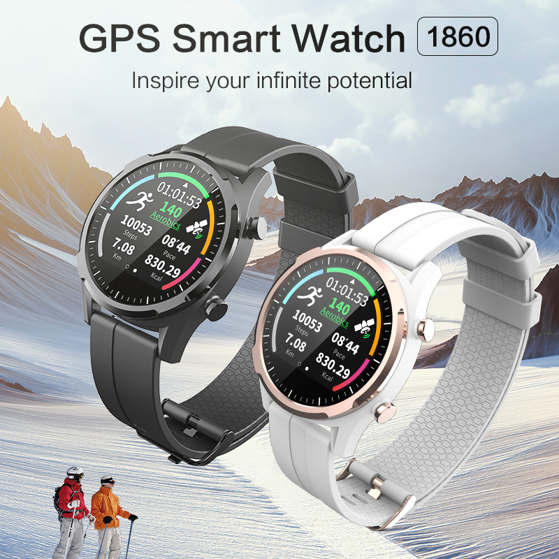 J-style 1860 Bluetooth 5.0 Smart GPS Watch - Waterproof