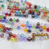 Multi Rainbow Color Natural 4mm 6mm 8mm 10mm Strawberry Star Disco Glass Charm Fancy Faceted Crystal Beads for Jewelry Making