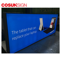 Boîte lumineuse publicitaire en tissu portable et mince, à LED, écologique, avec une durée de vie de 10 ans, pour affichage extérieur, facile à assembler