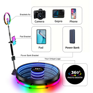 Nouvelle cabine photo portable réglable à <span class=keywords><strong>360</strong></span> degrés, machine de cabine photo <span class=keywords><strong>360</strong></span>, rotation automatique, cabine photo <span class=keywords><strong>360</strong></span> pour mariages et événements - Product Image 4