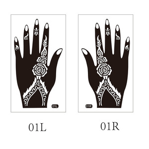 Adesivi per Tatuaggi Temporanei Personalizzati con Etichetta Privata, Design Henna Dipinto a Mano, Stencil Lavabile, Arte Corporea a Trasferimento d'Acqua - Product Image 5