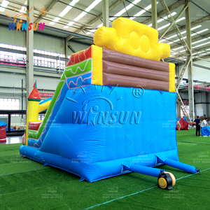 Scivolo Gonfiabile a Tema <span class=keywords><strong>SpongeBob</strong></span> WINSUN, in PVC Ecologico, Colorato e Divertente, Facile da Montare, Castello Gonfiabile 6x4x5m - Product Image 4