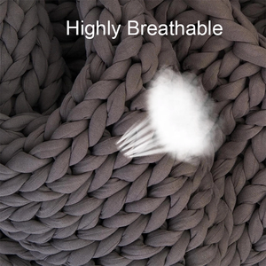 Couverture de laine tricotée en gros couvertures lestées tricotées de thérapie respirante populaires - Product Image 6